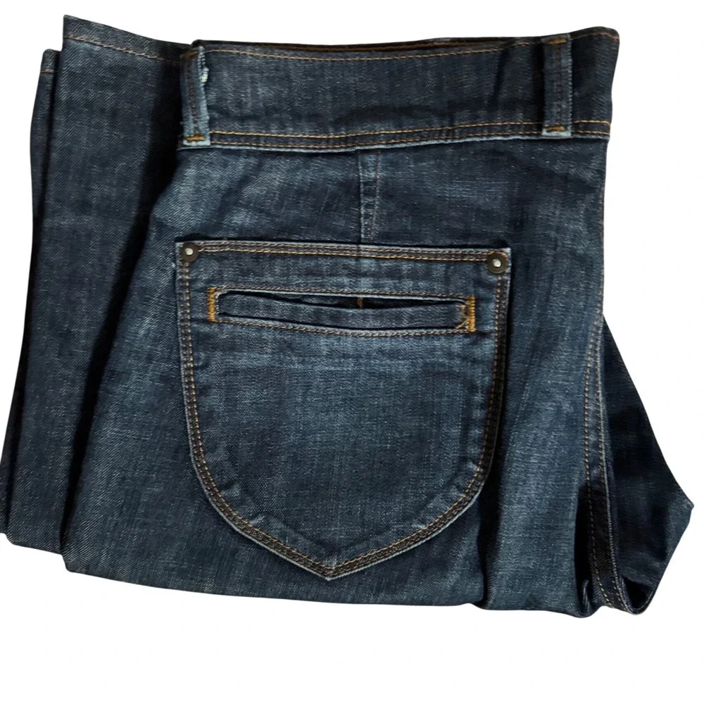OLD NAVY Women's Classic‎ Rise Blue Wash Jeans Pockets Wide Leg Size 12